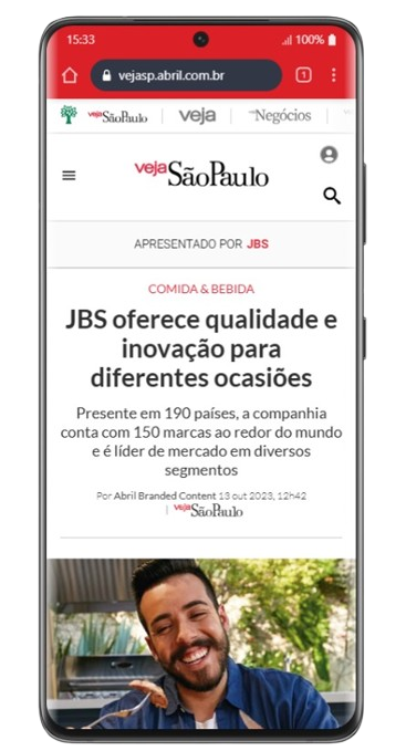 Matéria JBS publicada na Veja São Paulo