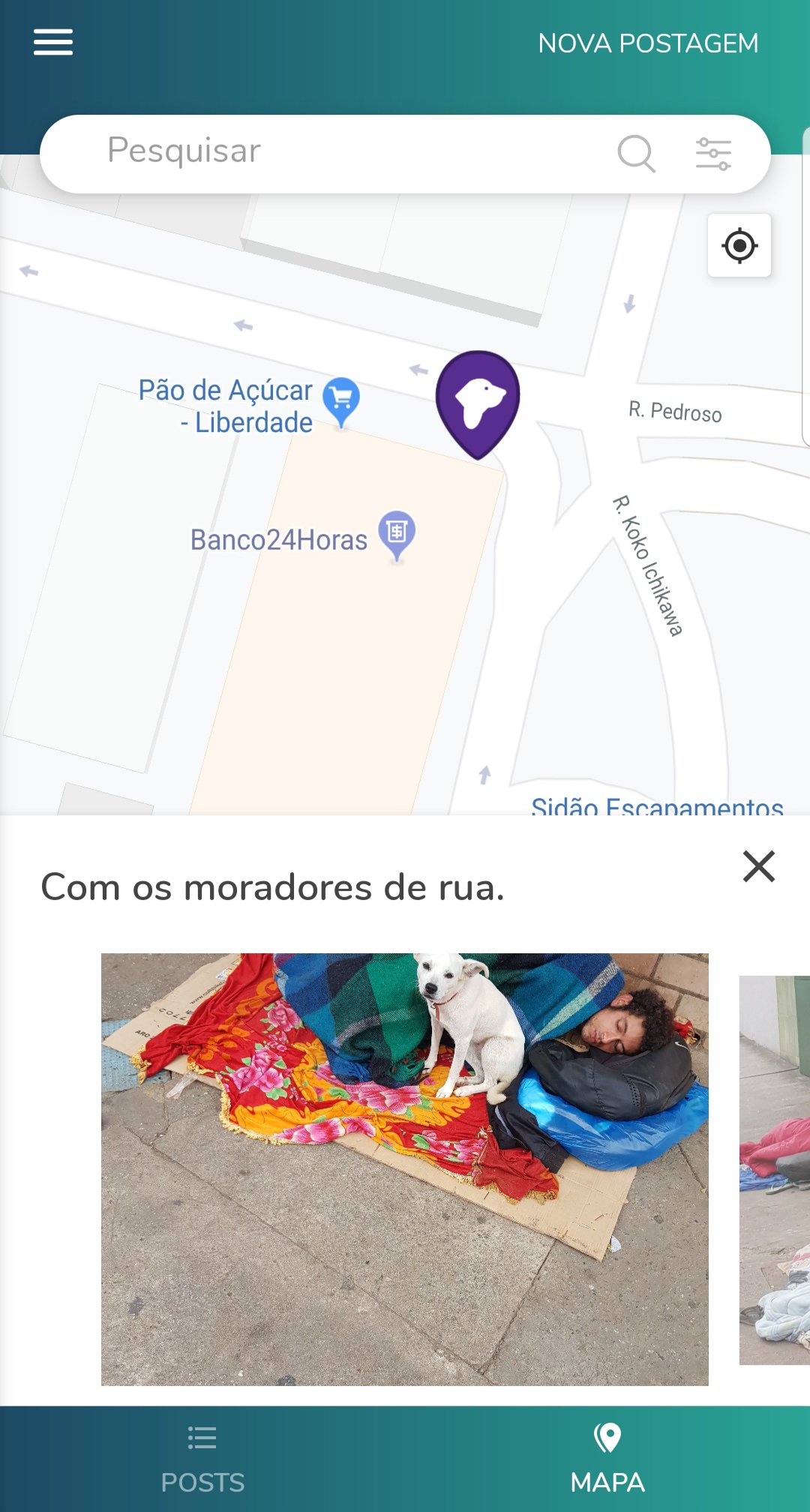 Findog - Mapa com moradores
