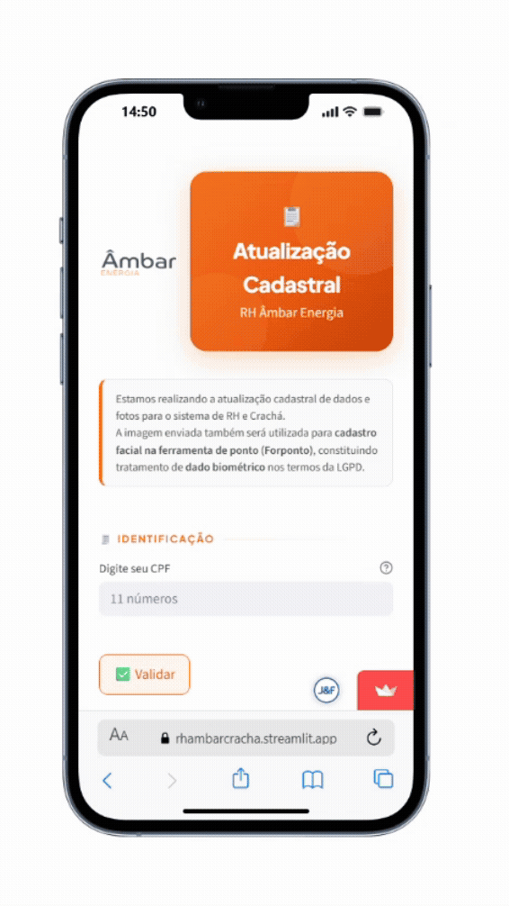 Demo Atualização Cadastral